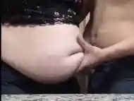 Sensual BBW Belly Play with Boyfriend [Belly Drop, Belly Button, Belly Grab]